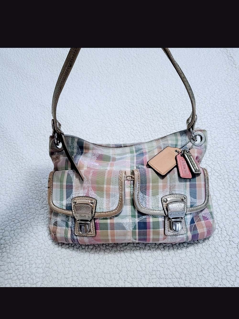 DO NOT BUY!! ISO!!  Coach Poppy Madras Tartan Plaid Hobo Shoulder Bag